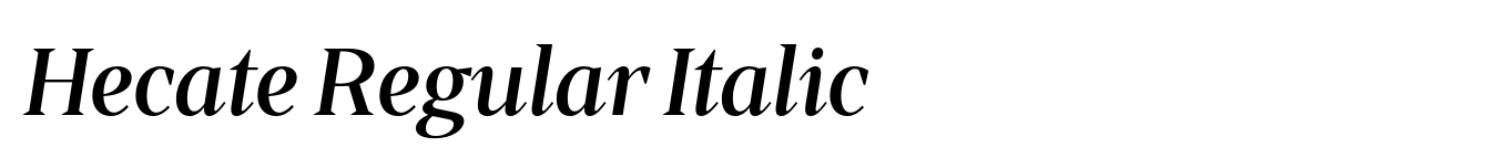 Hecate Regular Italic